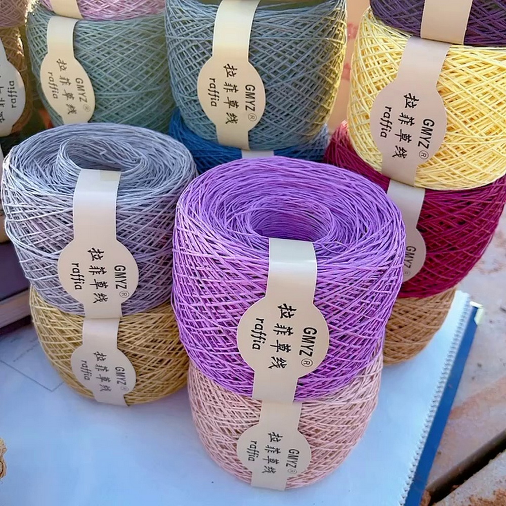 220M/Roll Washable Japanese Pl - مراجعة Crochet Bag Raffia وسعره