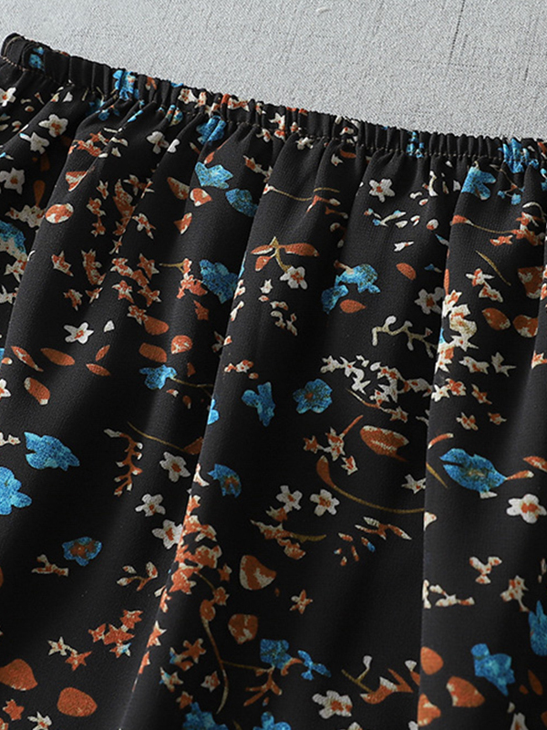 Summer 2026 New Elastic Waist  - مراجعة Midi Skirt Floral وسعره