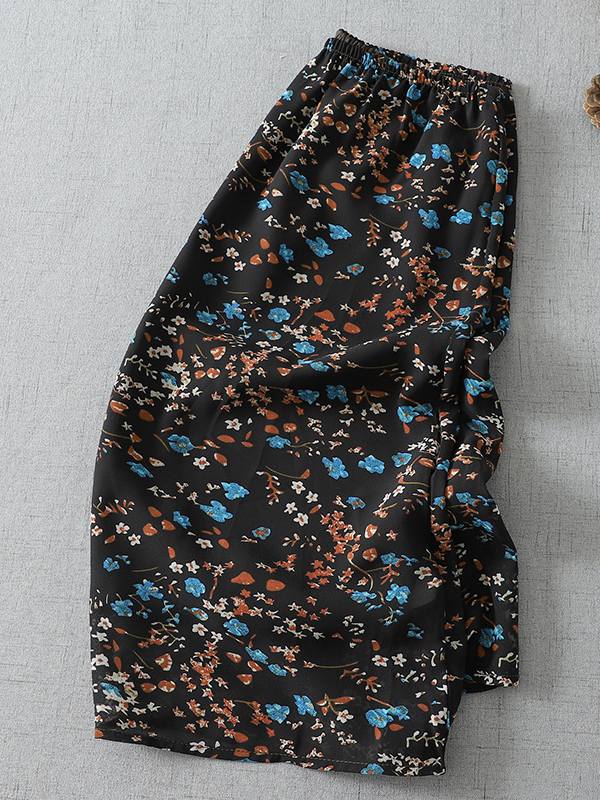 Summer 2026 New Elastic Waist  - مراجعة Midi Skirt Floral وسعره