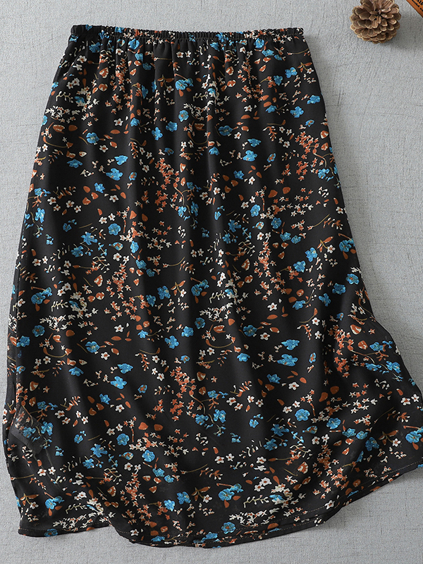 Summer 2026 New Elastic Waist  - مراجعة Midi Skirt Floral وسعره