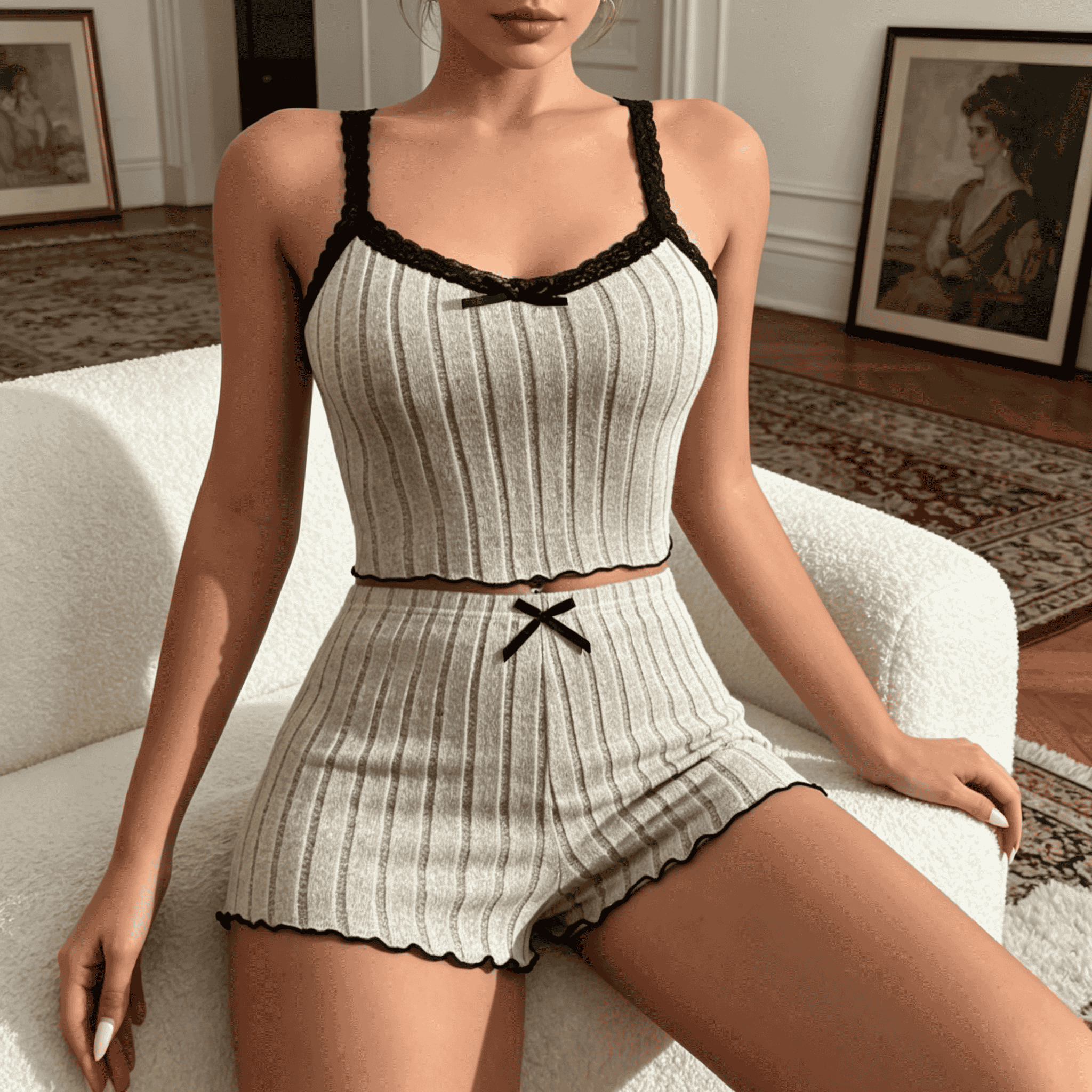 Women Cute Summer Ribbed Knit  - مراجعة Crop Top Crochet وسعره
