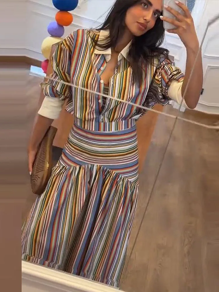 Boho Colorful Stripe Shirt Max - مراجعة Maxi Dress Halter وسعره