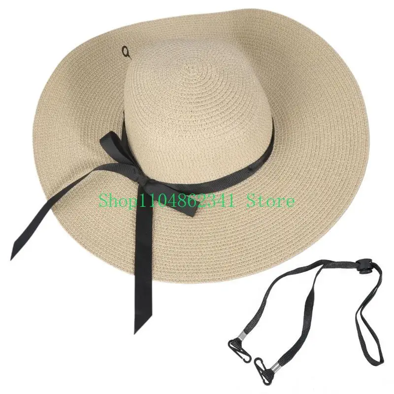 652F Elegant Floppy Straw Hat  - مراجعة Hat Floppy Wide وسعره