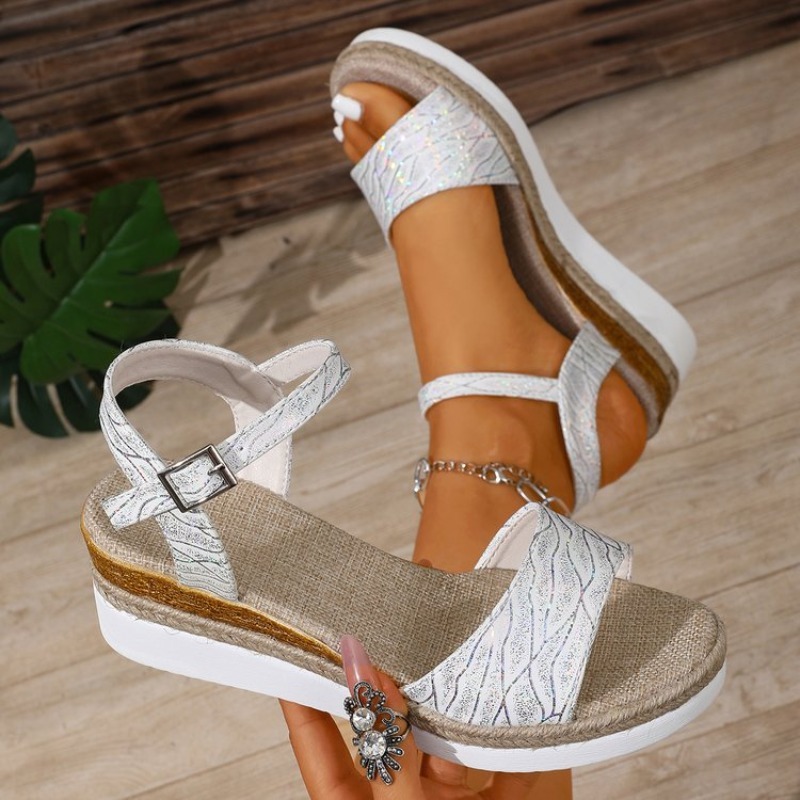 Wedge Sandals for Women White  - مراجعة Wedge Espadrille Women وسعره
